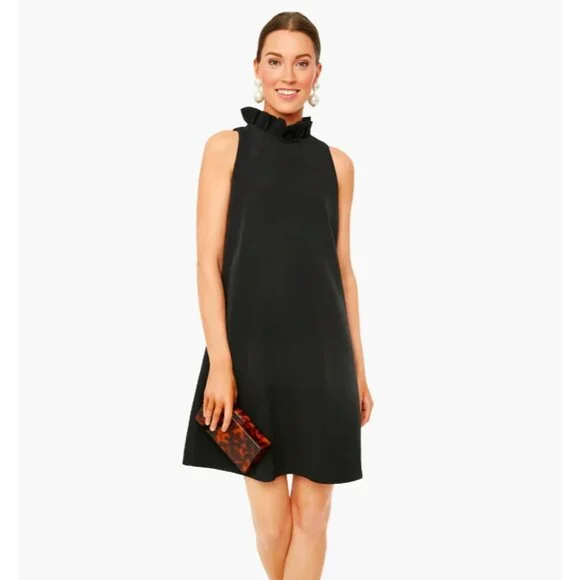 Tuckernuck | Dresses | Tuckernuck Black Blythe Dress Sz S Sleeveless Ruffle  Collar Bow Cocktail Party
